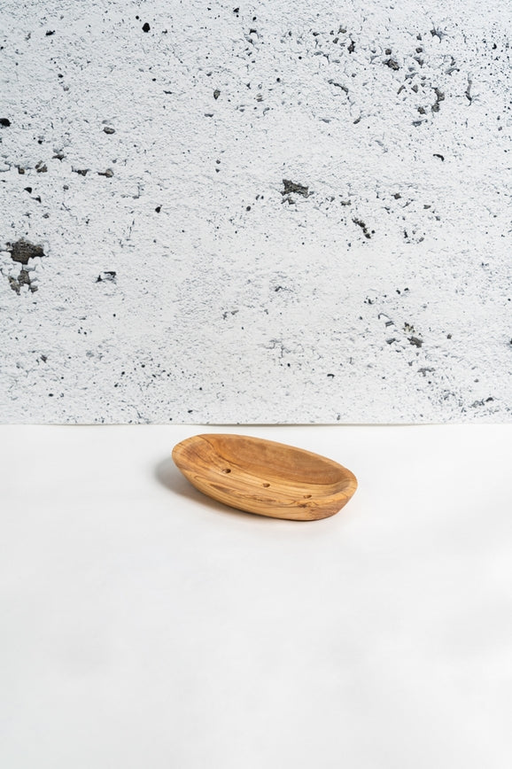 Olive Wood Soap Holder - Draining Holes - touchGOODS