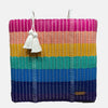 Recycled Plastic Cesta Tote Ex-large ~ Multicolor Stripe - touchGOODS