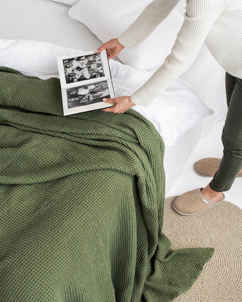 Magic Linen Waffle Blanket - touchGOODS