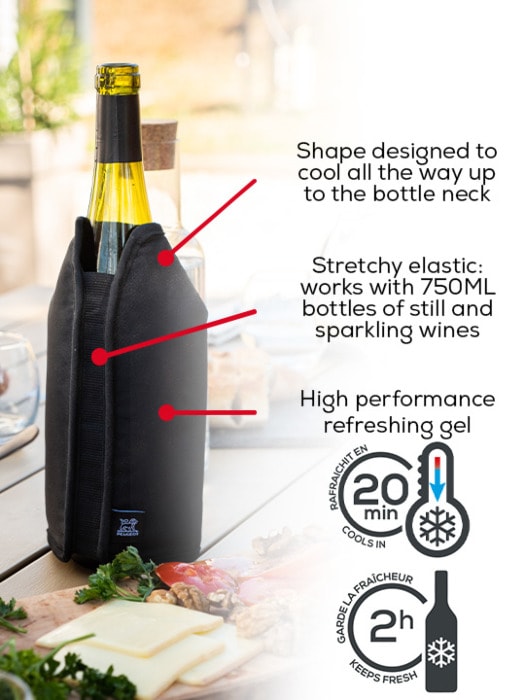 Frizz Expandable Wine Cooling Sleeve, 23cm - 9in - touchGOODS