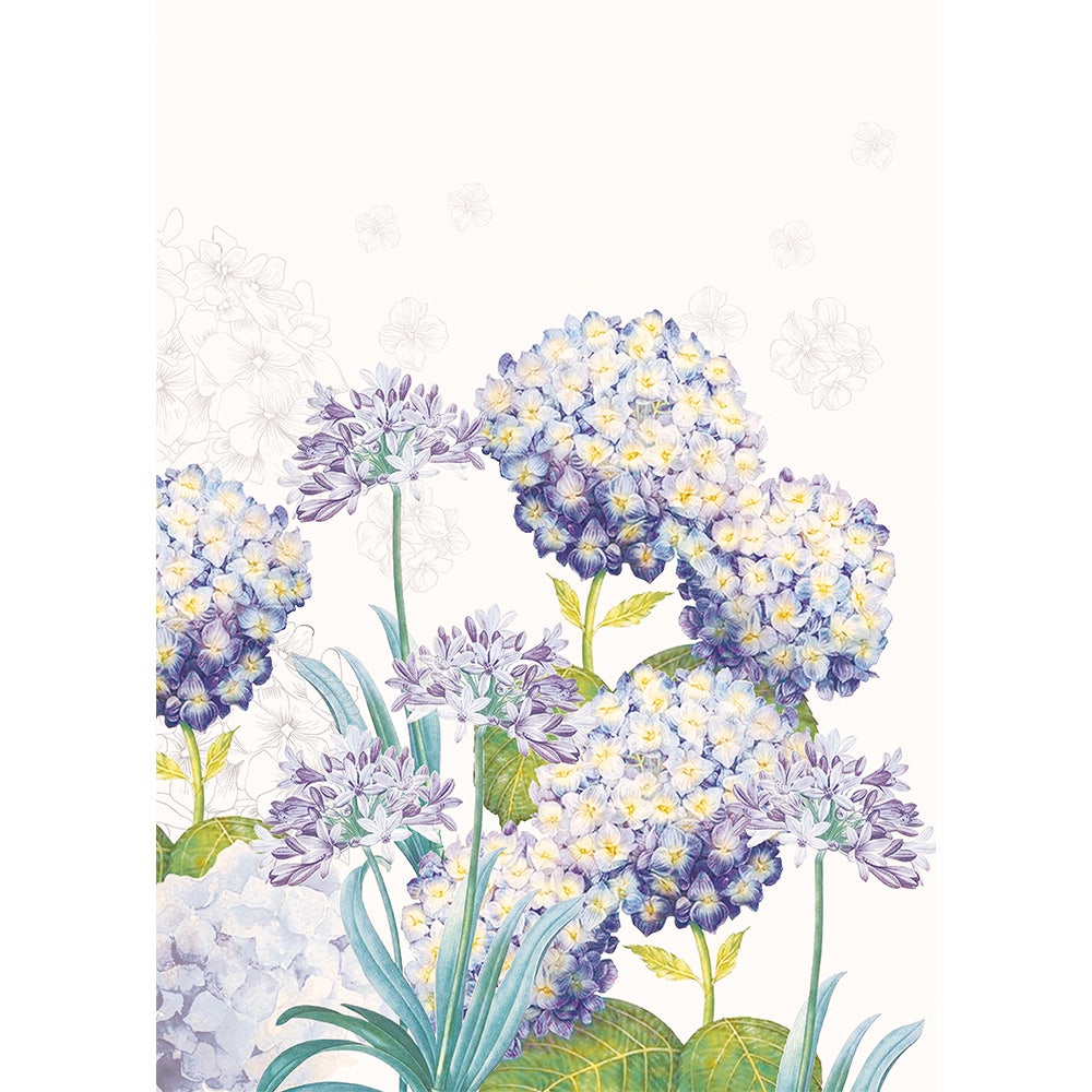 Jardin D’Hortensias Bleu Kitchen Towel 20“x28” - touchGOODS