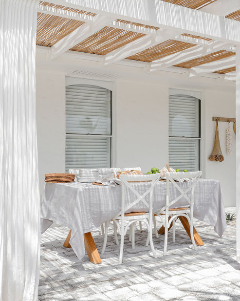 Light Gray Linen Tablecloth - touchGOODS