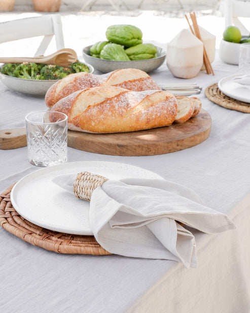 Light Gray Linen Tablecloth - touchGOODS