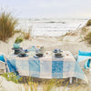 Mille Oceans Ecume Jacquard Coated Cotton Tablecloth - touchGOODS