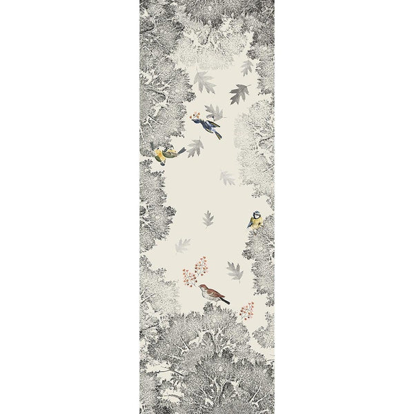 Monochrome Fusain Table Runner, Cotton-Linen Blend - touchGOODS