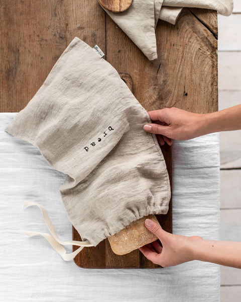 Printed Linen Bread Bag - touchGOODS