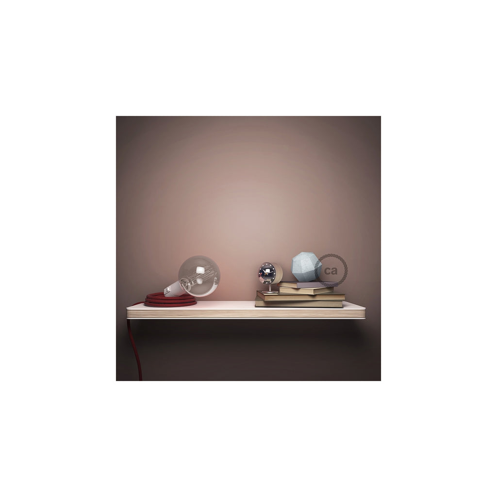 Lilac & White Chevron Plug-in Pendant with Socket Switch - touchGOODS