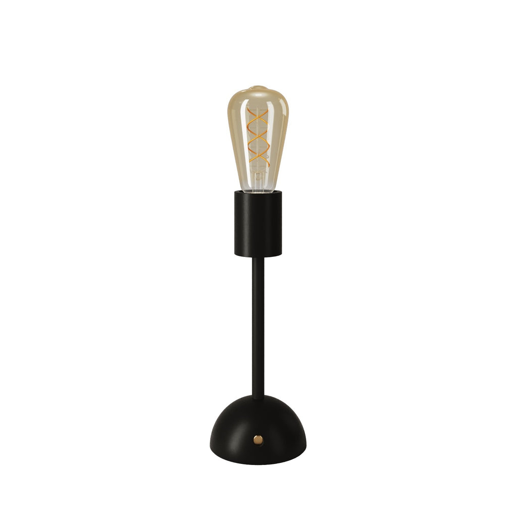 Rechargeable Wooden Lamp Base with Golden Edison Bulb - touchGOODS