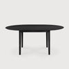 Bok Round Extendable Dining Table - Black Varnished Oak - touchGOODS