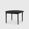 Bok Round Extendable Dining Table - Black Varnished Oak - touchGOODS