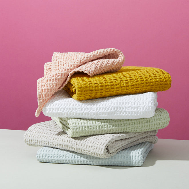 Simple Waffle Shower Curtain - touchGOODS