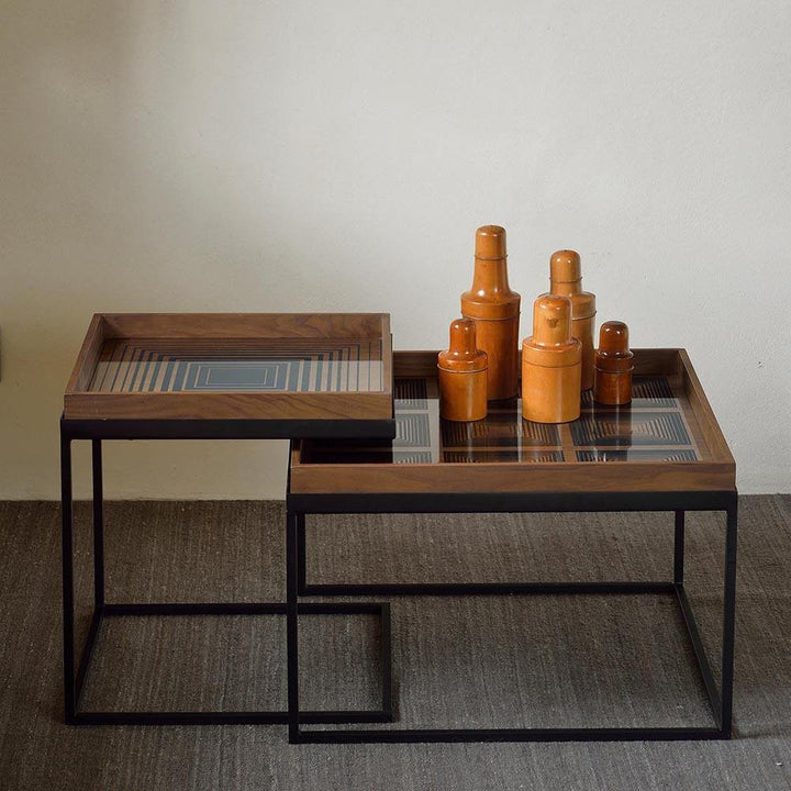 Square Tray Nesting Coffee Table Set - Small/Large - touchGOODS