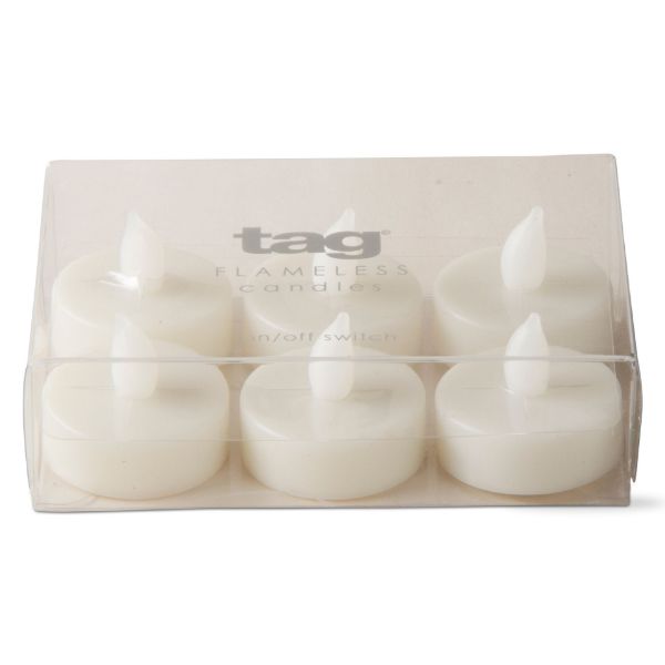 led tealights set of 6 - ivory - touchGOODS