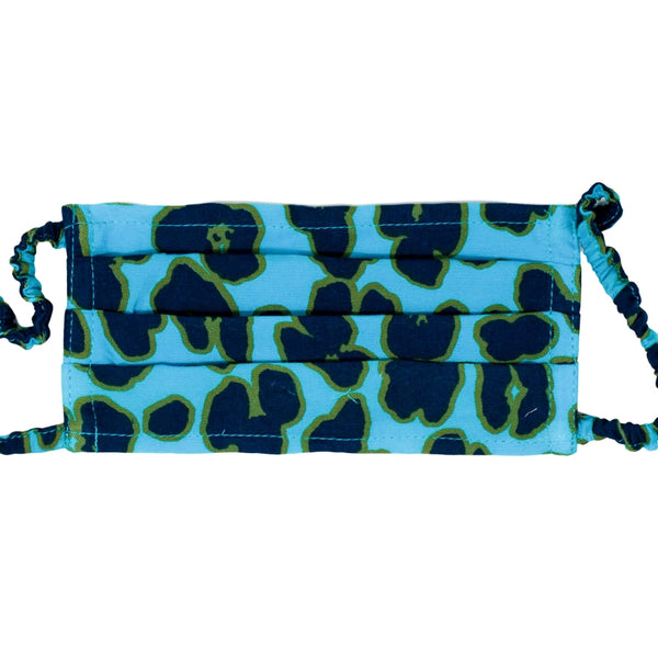 Adult Face Mask - Teal & Navy Leopard - touchGOODS