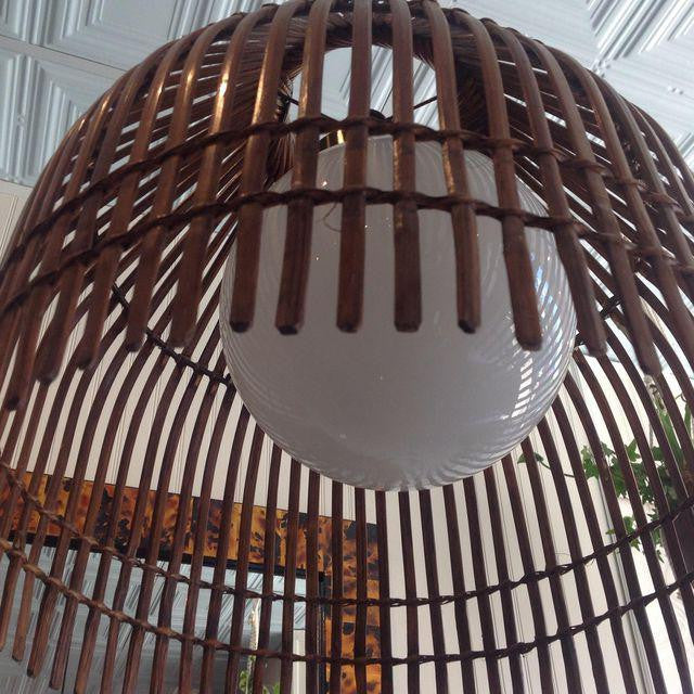 Vintage Bamboo Strip Hanging Pendant Light | touchGOODS