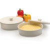 TORTILLA WARMER - 8IN - STONEWARE - WHITE - touchGOODS
