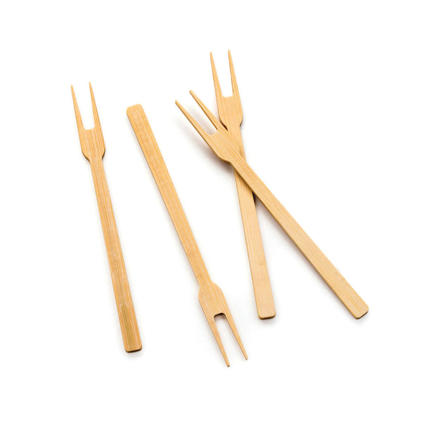 Bamboo Appetizer Fork - 6inch 50 Pack - touchGOODS