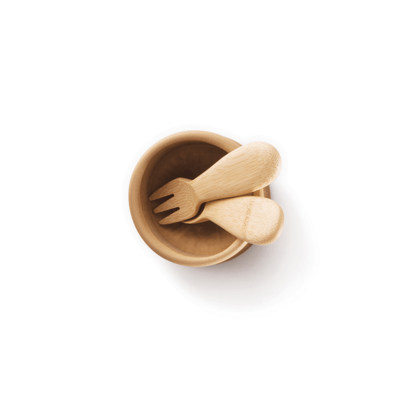 Bamboo Baby's/Toddler's Fork and Spoon Set (12M+) - touchGOODS