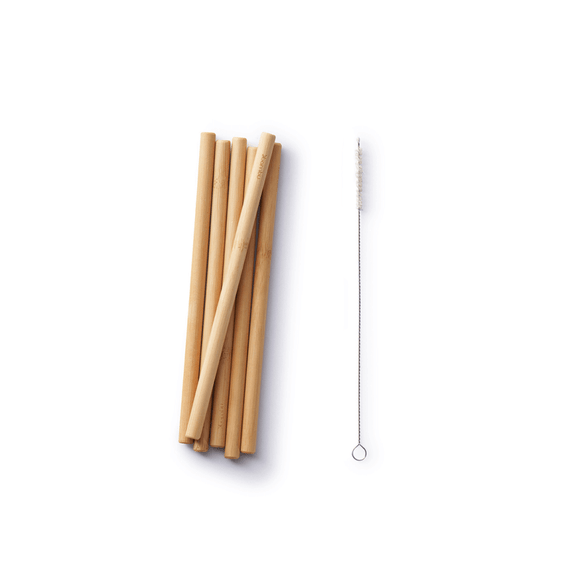 Precision Reusable Bamboo Straws, set of 6 - touchGOODS