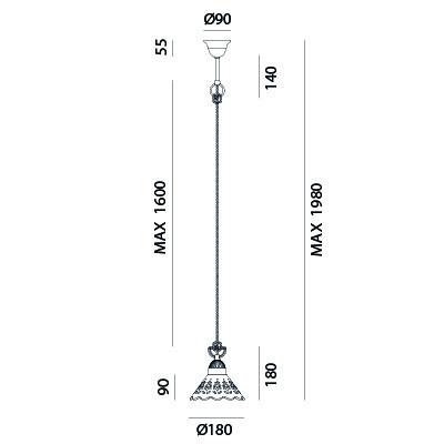 Il Fanale FIORI DI PIZZO Pendant 065.07.OC | touchGOODS