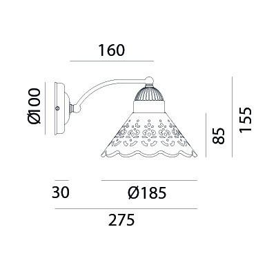 Il Fanale FIORI DI PIZZO Wall Sconce 065.17.OC | touchGOODS