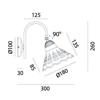 Il Fanale FIORI DI PIZZO Wall Sconce 065.19.OC | touchGOODS