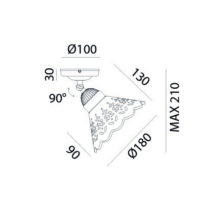 Il Fanale FIORI DI PIZZO Ceiling Light 065.23.OC | touchGOODS