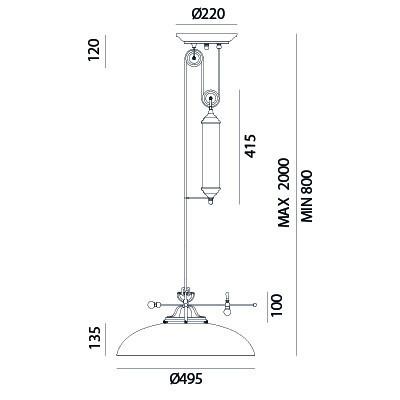 Il Fanale COUNTRY Pulley Pendant 080.12.OV | touchGOODS