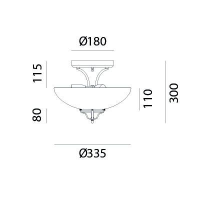 Il Fanale COUNTRY Ceiling Light 082.02.OV | touchGOODS