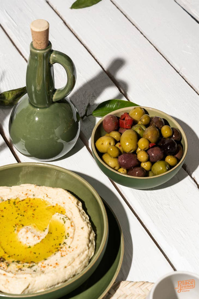 Stoneware Olive Oil Bottle | Dadasi 15 oz - touchGOODS