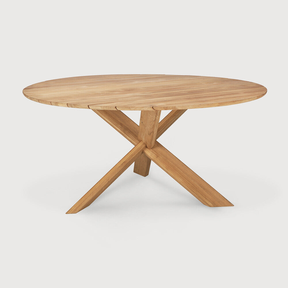 Teak Circle Outdoor Dining Table - touchGOODS