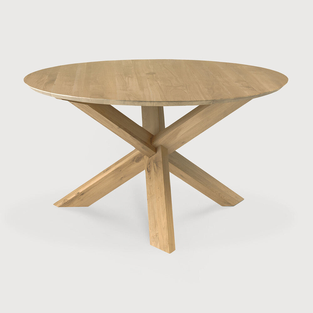 Oak Circle Round Dining Table - touchGOODS