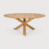 Teak Circle Outdoor Dining Table - touchGOODS