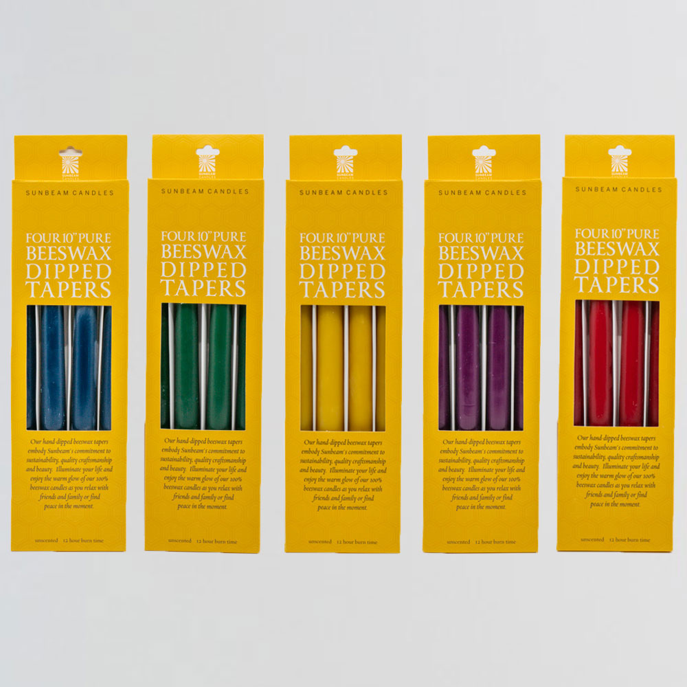 Beeswax 10" Dipped Tapers ~ Hunter Green - touchGOODS
