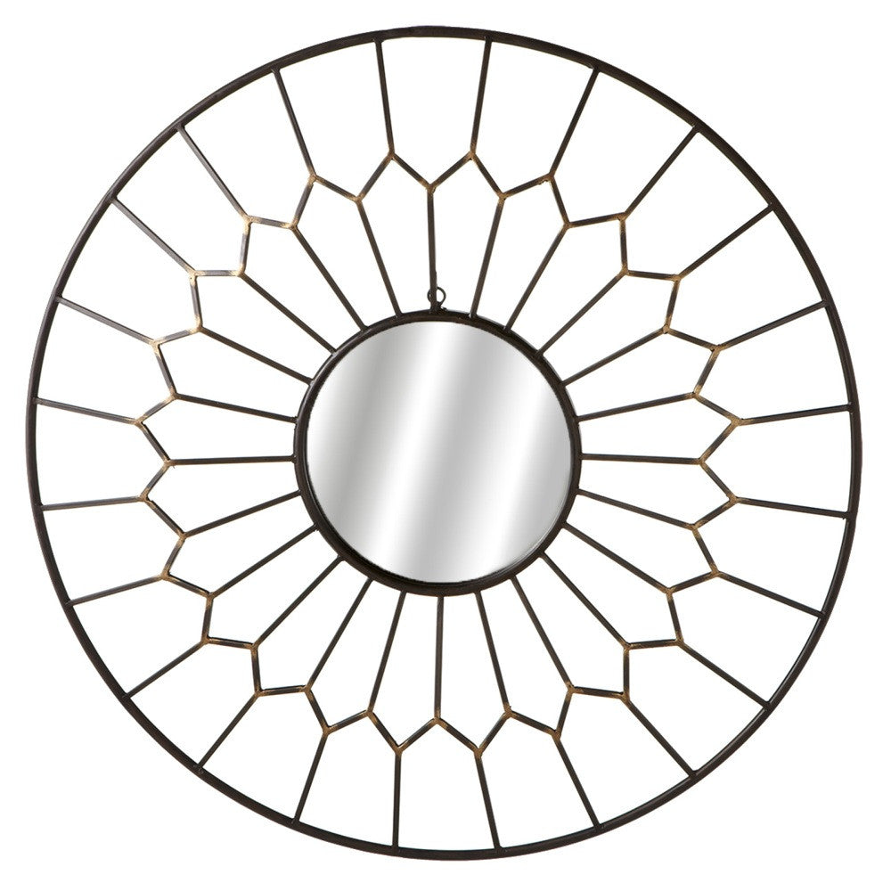 Round Geo Framed Wall Mirror - touchGOODS