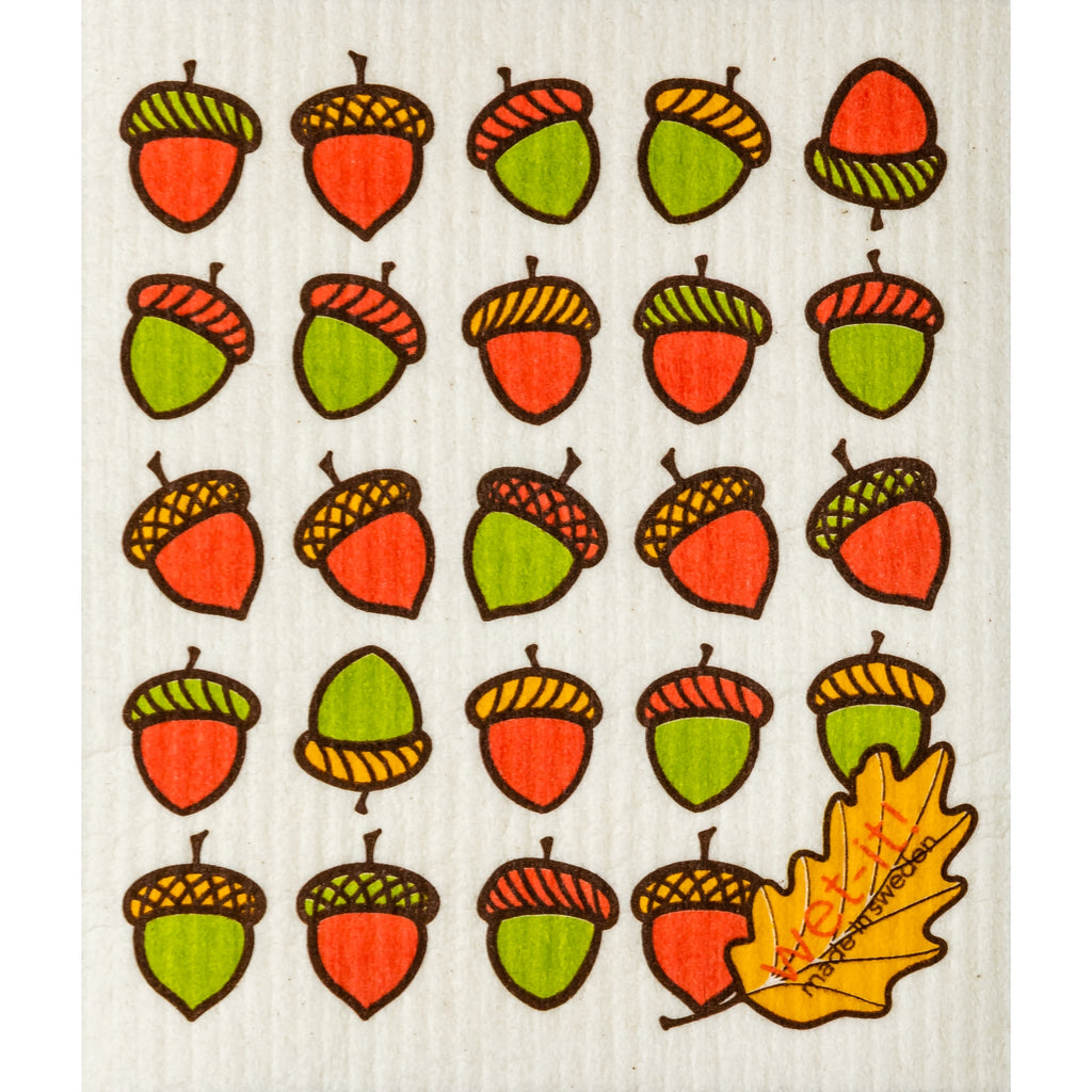 Rows of Acorns Swedish Cloth - touchGOODS