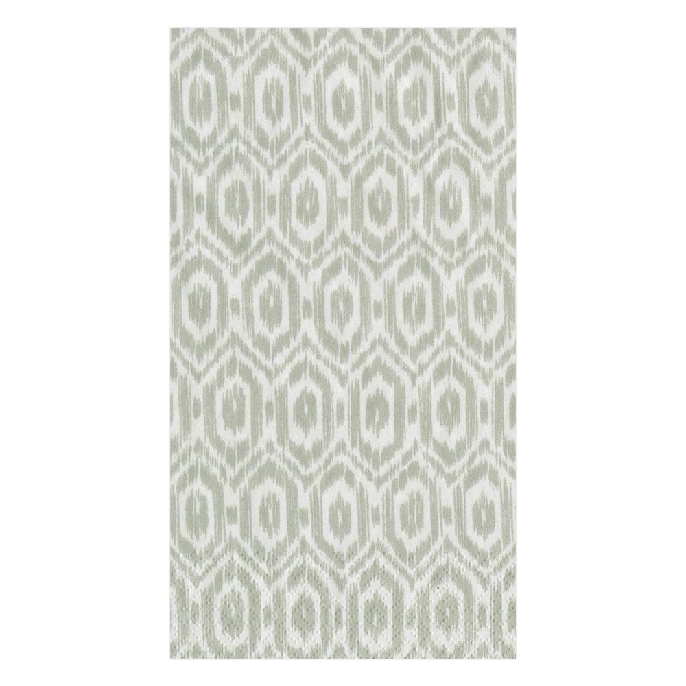 Amala Ikat Paper Guest Towel Napkins in Grey - 15 Per Package - touchGOODS