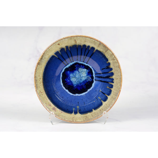 Flared 16" Bowl with Copper and Blue Accents- Jumbo - touchGOODS