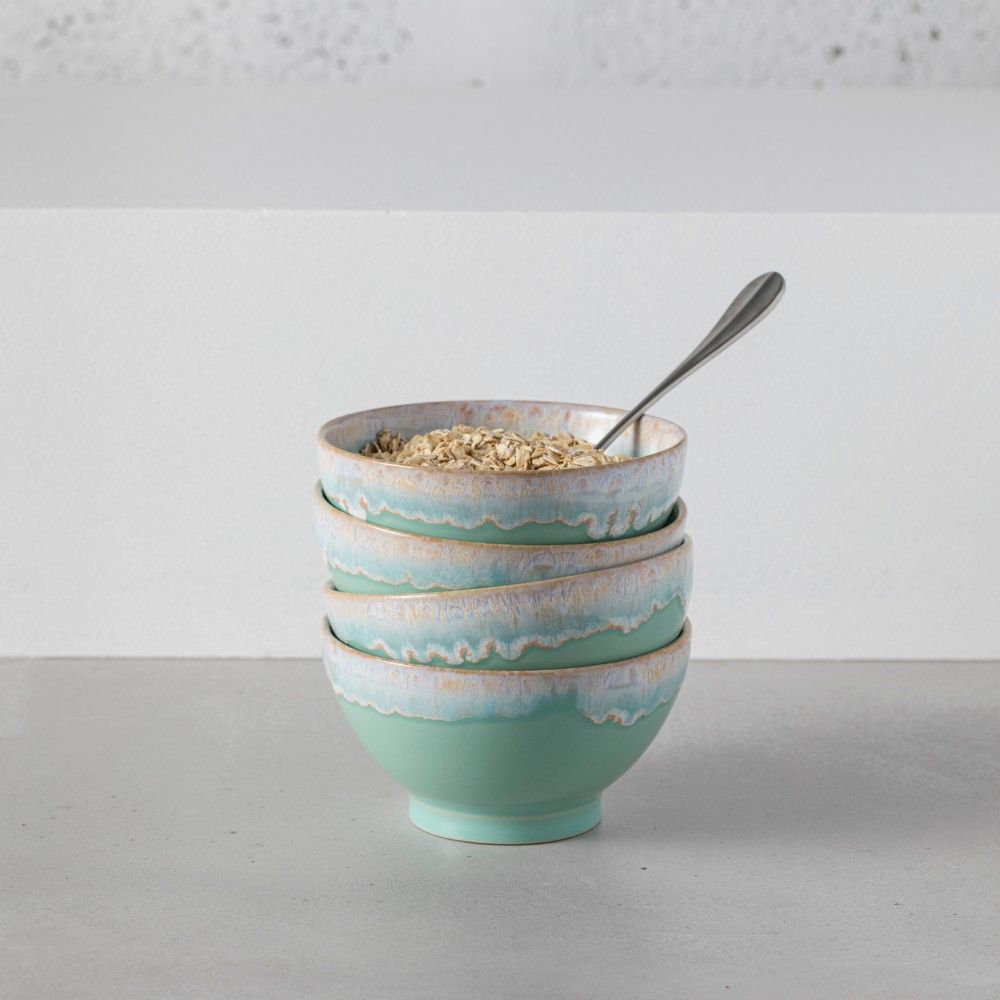 Latte Bowls Set of 4, 6" Aqua - touchGOODS