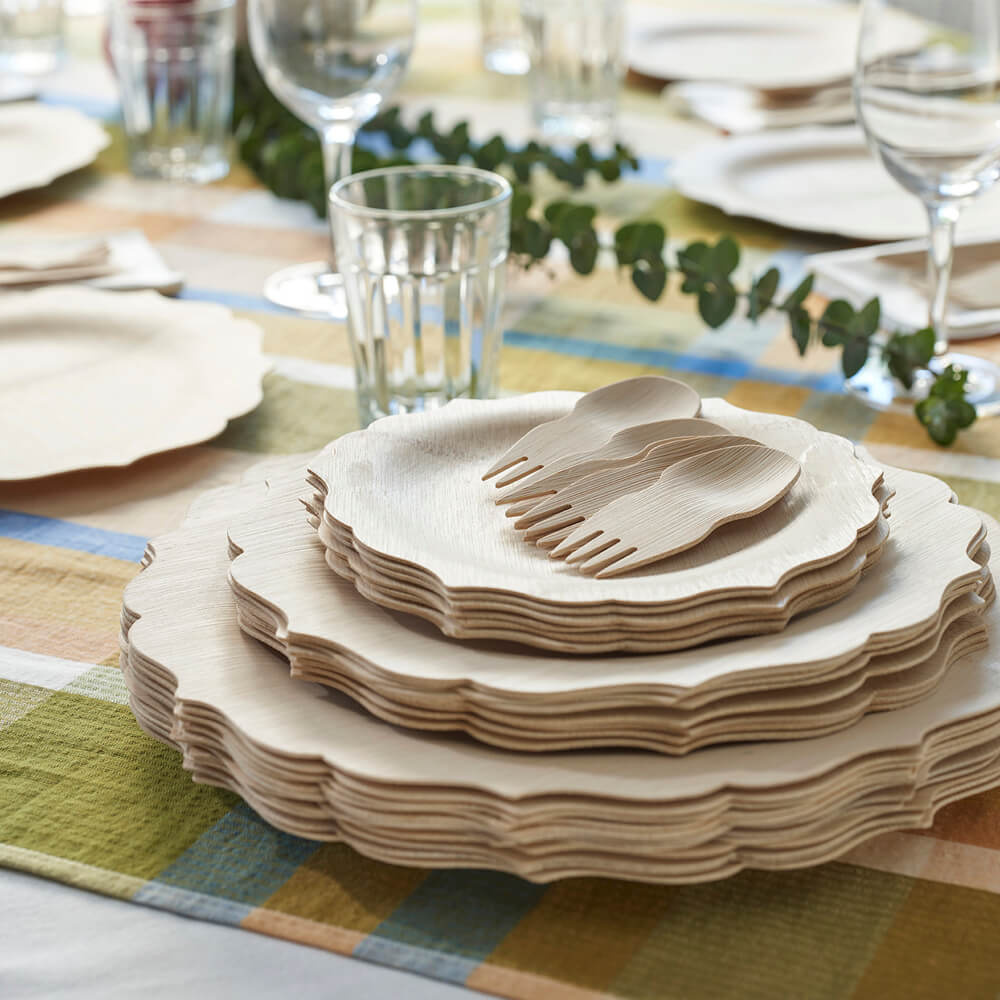 Bamboo Compostable Dinner Plates - Fancy - touchGOODS