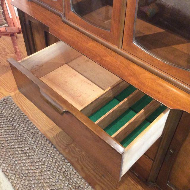 Mid-century Modern Walnut China Cabinet by Stanley | touchGOODS