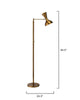 Pisa Mid-Century Swing Arm Floor Lamp - Brass - touchGOODS