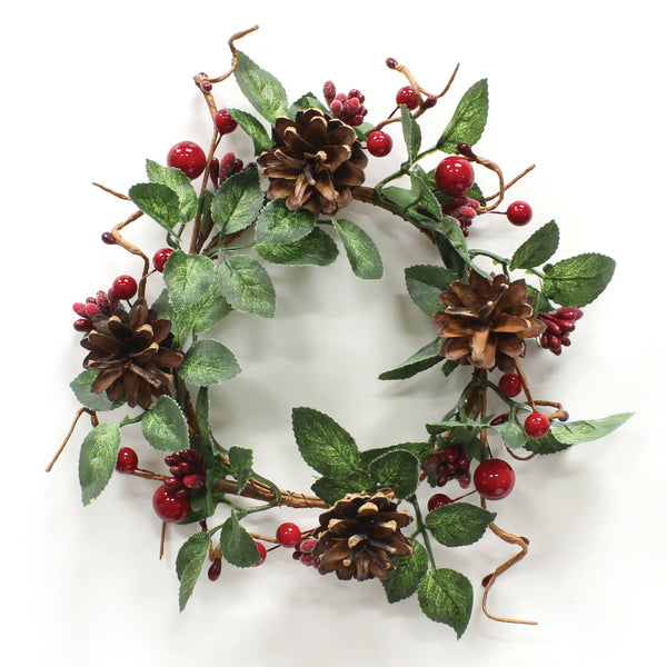 Winter Berry Pine Candle Ring - touchGOODS