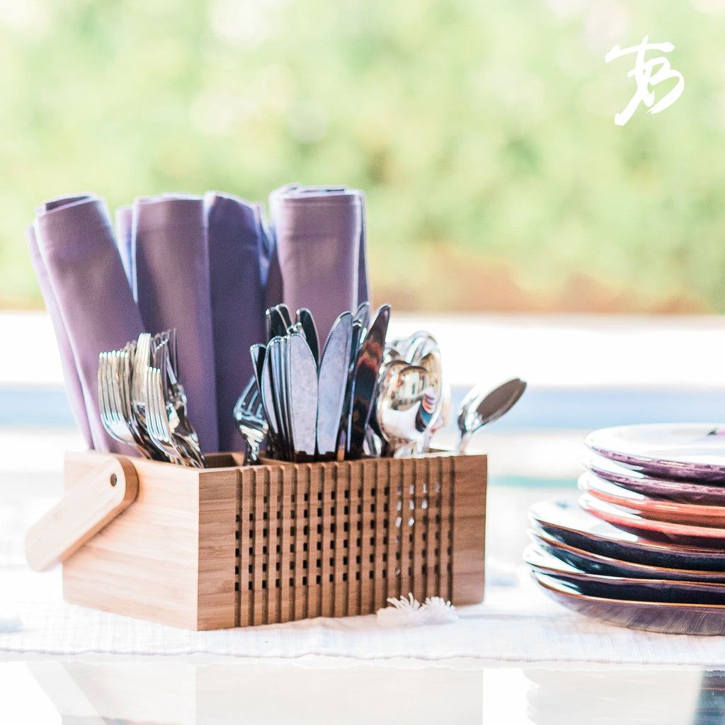 Lattice Flatware Caddy with Handle - touchGOODS