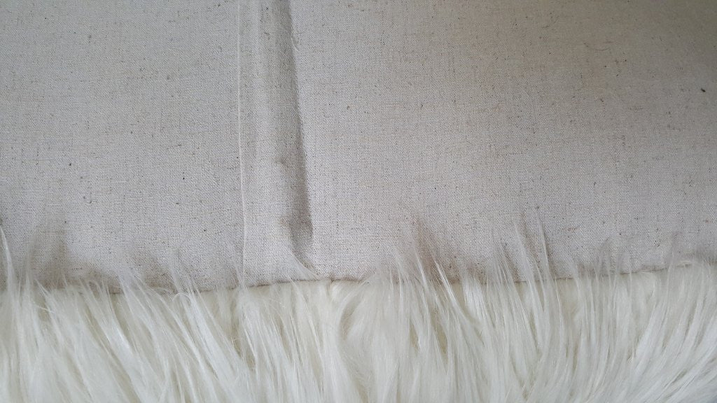 Arctic | ivory faux fur pouf | touchGOODS