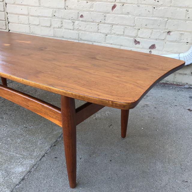 Danish Teak and Oak Surfboard Coffee Table | touchGOODS