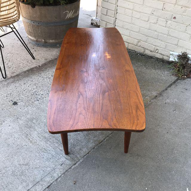 Danish Teak and Oak Surfboard Coffee Table | touchGOODS