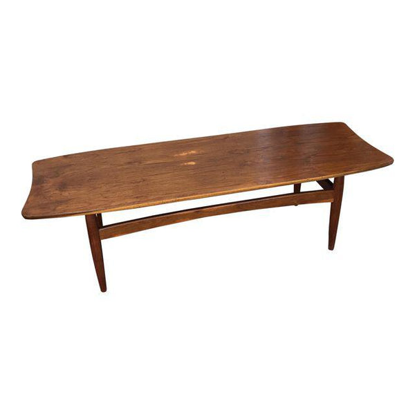 Danish Teak and Oak Surfboard Coffee Table | touchGOODS