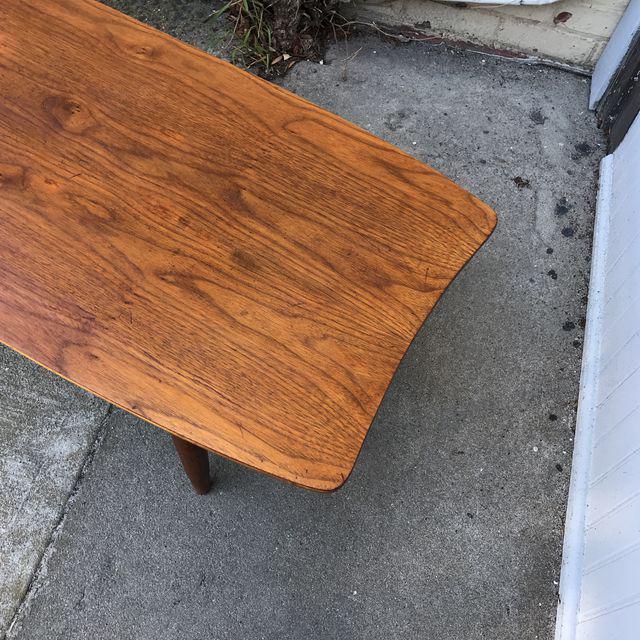 Danish Teak and Oak Surfboard Coffee Table | touchGOODS