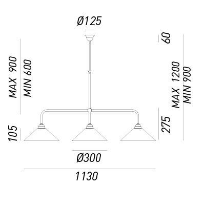 TABIA Triple Pendant 212.25.OV - touchGOODS